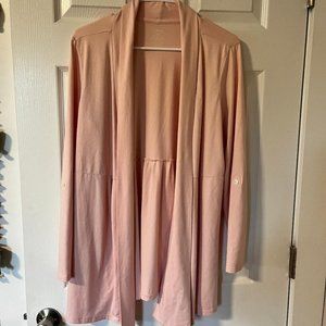 L.L.Bean Women's, Year-Round Open Cardigan, Light Pink, Large